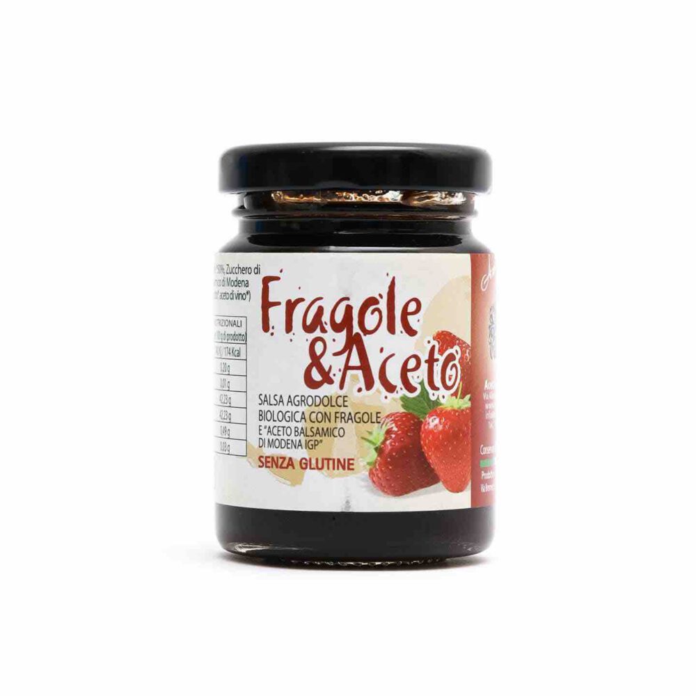 Bio-Erdbeersoße süß-sauer & Bio-Balsamico-Essig aus Modena I.G.P. 120g